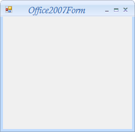 Winforms showing caption font applied in office2007form