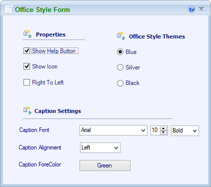 Winforms showing helpbutton applied in office2010form