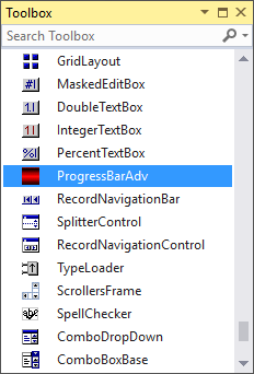 Adding control in windows forms progress bar