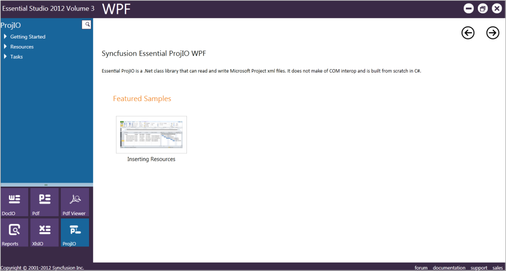 Click ProjIO form the bottom-left pane