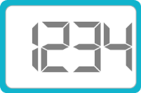 Digital gauge with seven segment character