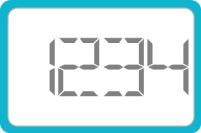 Digital gauge with sixteen segment character