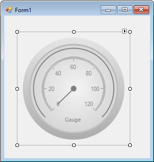 Radial Gauge for Windows Forms with smart tag support for designer