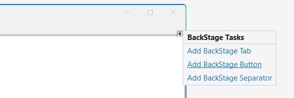 WindowsForms Ribbon BackStage Adding BackStageButton