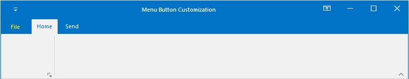 WinForms RibbonControlAdv Menu customization 2016