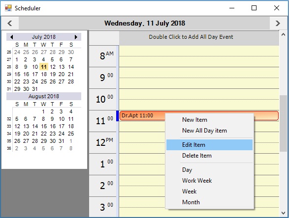 Modifying appointment in WinForms Scheduler