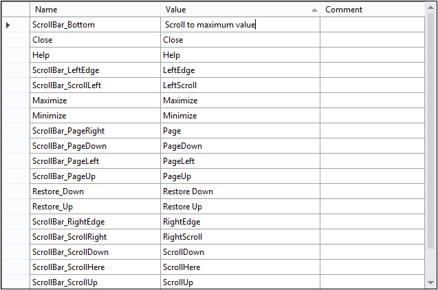 Winforms showing the add name or value in resource file in scrollframe