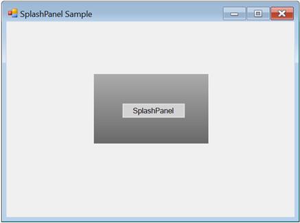 Windows forms splashpanel showing in designer page
