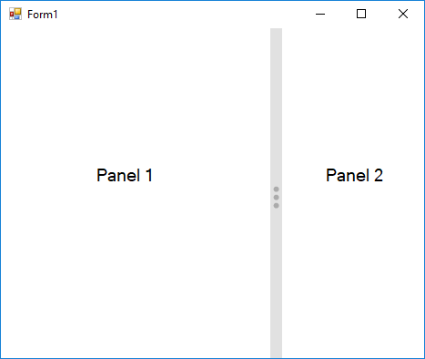 Panels controls added in WindowsForms Split Container