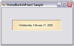 WindowsForms StatusBarAdvPanel overview