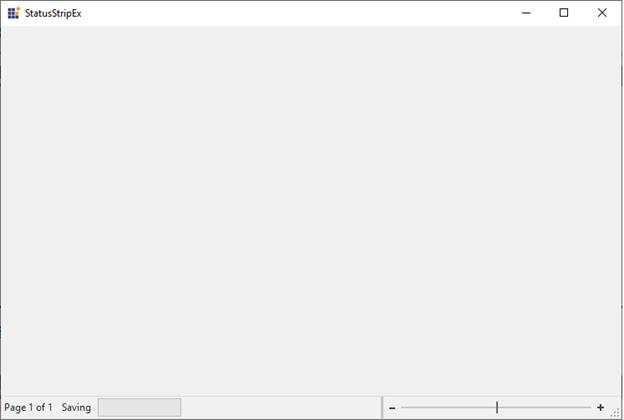 WindowsForms Status Strip added to bottom of the ribbon