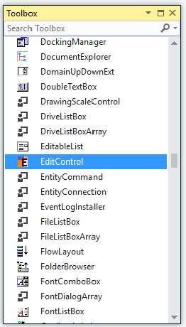 Windows Forms EditControl drag and drop from toolbox