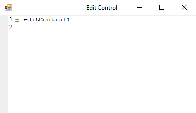 Windows Forms showing EditControl