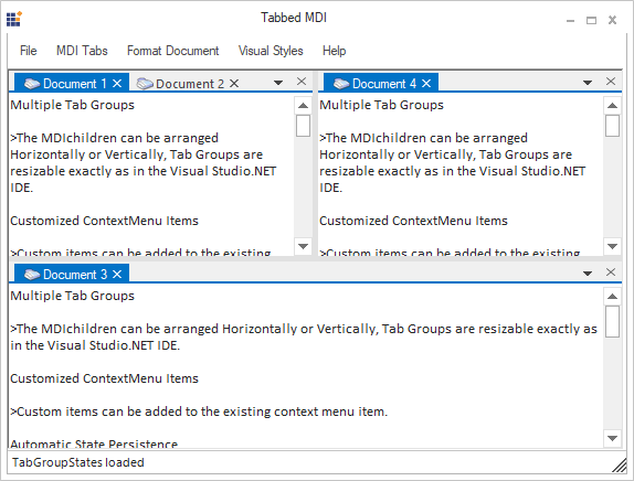 Tabbed MDI forms for Windows Forms