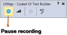 Pausing the actions using coded ui test builder