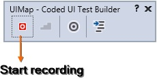 Recording the actions using coded ui test builder