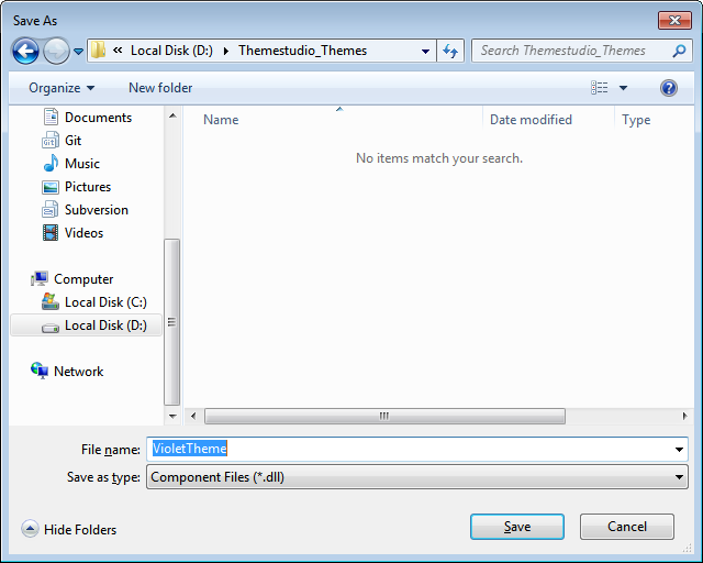 Export Theme assembly from Theme Studio for Windows Forms