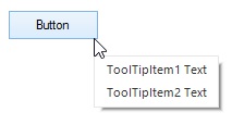 Shown the tooltipinfo configured for the control through designer in winforms tooltip