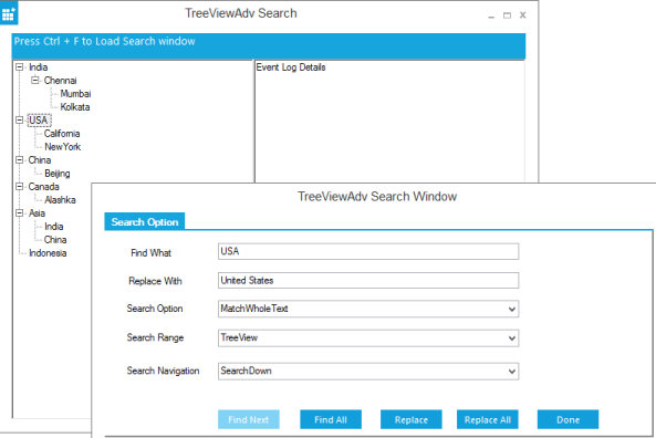 Search Window in WinForms TreeView