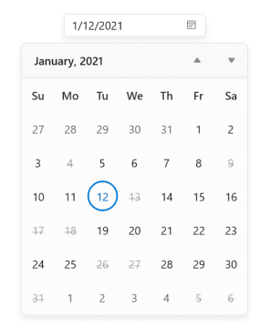 change-black-out-dates-disabled-dates-in-winui-calendar-date-picker
