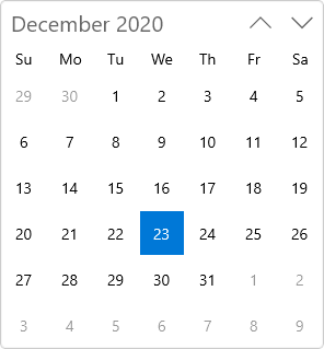 WinUI Calendar Application
