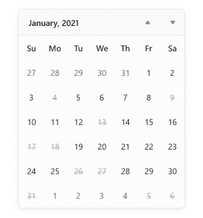 change-black-out-dates-disabled-dates-in-winui-calendar