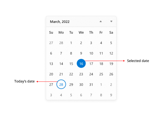 today-selecteddate-customization-in-winui-calendar