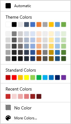 WinUI Color Palette