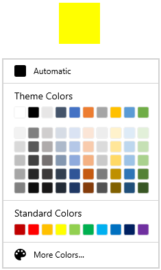 ColorPalette programmatically picked the yellow color