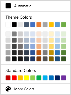 ColorPalette with selected transparent color