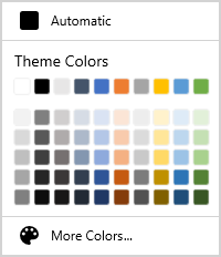 ColorPalette hides the standard color and its variants