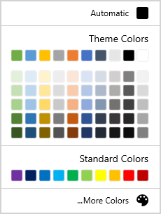 WinUI Color Palette displays Right to Left Flow Direction