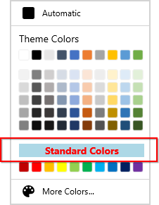 Customizing Standard Color Header in WinUI Color Palette