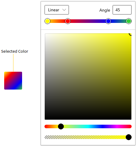 Linear Gradient Color in WinUI Color Picker