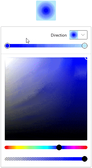 Select Radial Gradient Color at runtime in WinUI ColorPicker