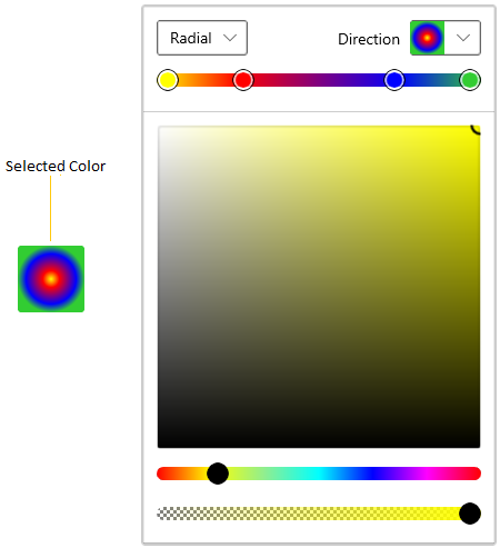 Radial Gradient Color in WinUI Color Picker