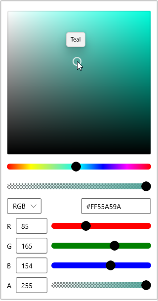 Select Solid color at runtime in WinUI Color Picker