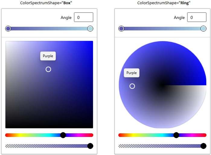 Changing Color Spectrum Shape as Ring in WinUI Color Picker