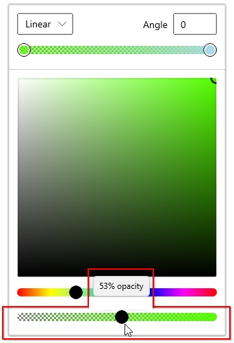 Changing Opacity of Selected Gradient Color in WinUI Color Picker