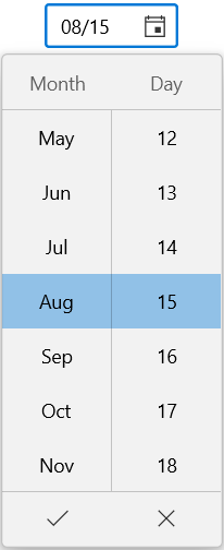 Applying only date and month format in WinUI DatePicker