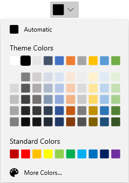 Dropdown ColorPalette added in the winui application