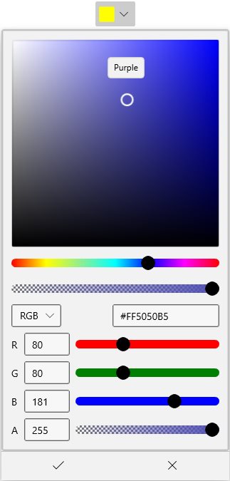 Solid color programmatically selected from DropDown ColorPicker