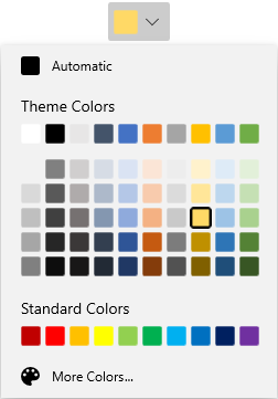 DropDown Color Palette control structure