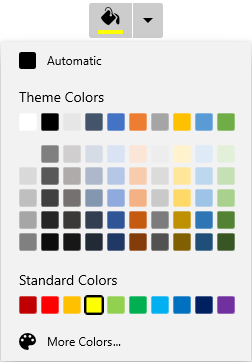 Displaying custom UI of drop down header in split mode