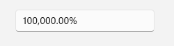 WinUI SfNumberBox PercentDisplayMode