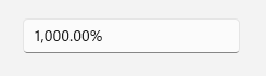 WinUI SfNumberBox PercentDisplayMode