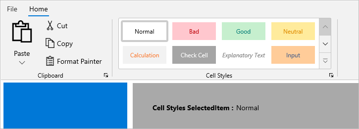 Detecting selection changes in RibbonGallery