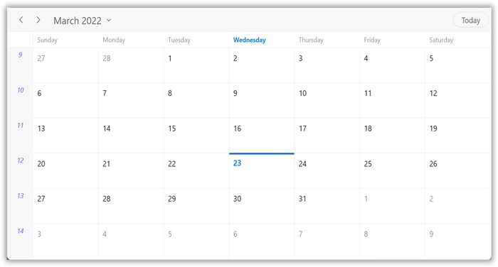 customize-week-number-template-in-winui-scheduler-month-view