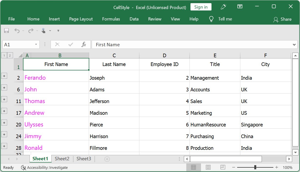 Customizing Cell Values based on Column name while Exporting to Excel in WinUI TreeGrid