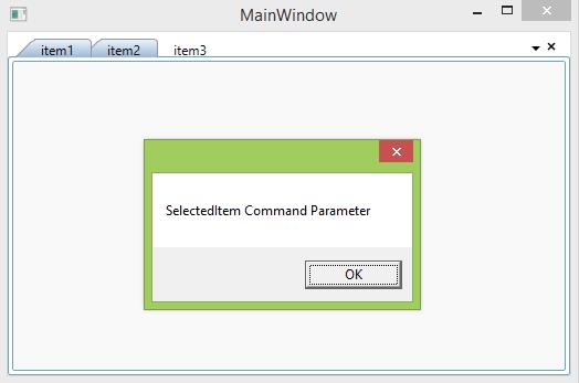 Select third tabitem and command parameter